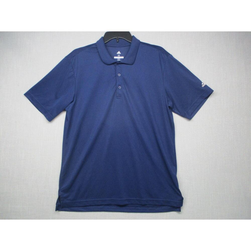 Adidas Blue Performance Moisture Wicking Golf Polo Shirt Mens Size‎ M
